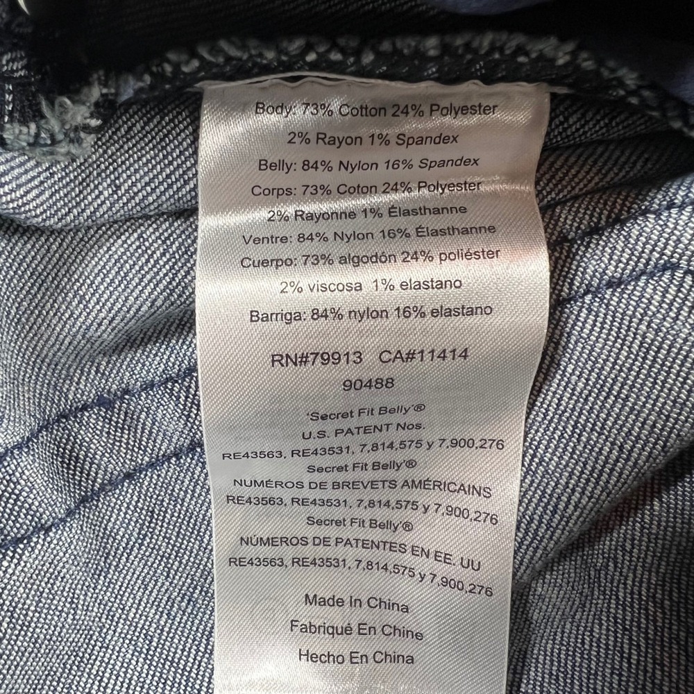 Indigo Blue Maternity Skinny Jeans Secret Fit Belly Dark Wash PXS Petite XS NWT - Picture 7 of 9